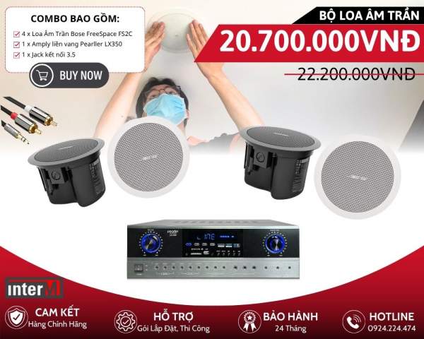 Combo Loa Âm Trần Nghe Nhạc Nền | 4 Loa Bose FS2C