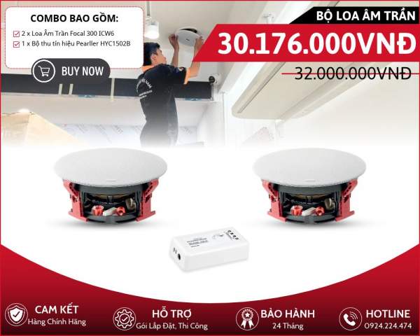 Thiết kế bộ loa âm trần nhỏ gọn - Focal 300 ICW6