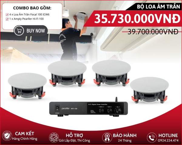 Hệ thống loa âm trần nghe nhạc hifi Focal 100 ICW6