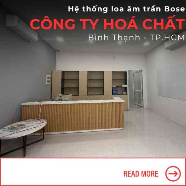 Hệ thống loa âm trần bose cho văn phòng công ty tại Bình Thạnh
