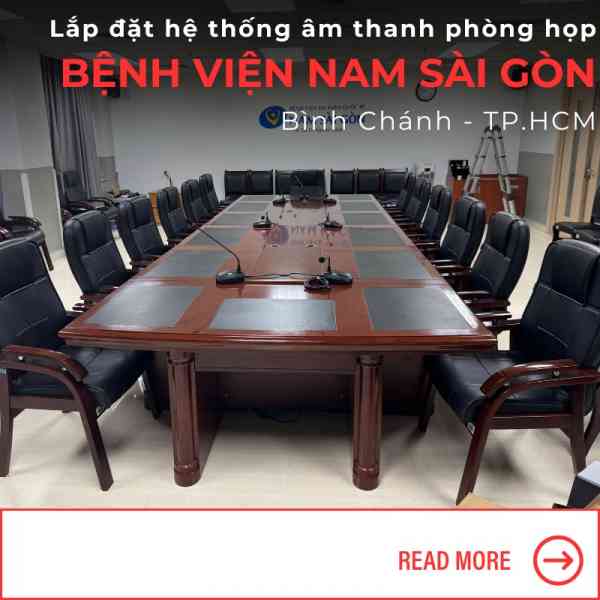 Lắp đặt hệ thống âm thanh phòng họp cho Bệnh viện tại Bình Chánh