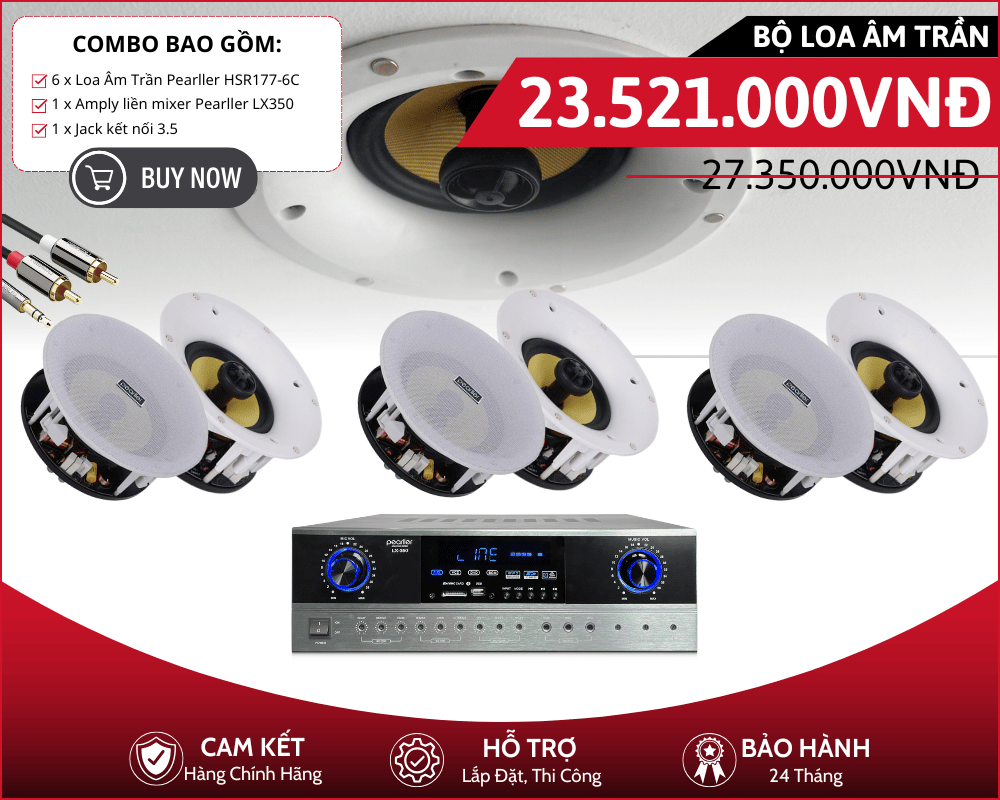 Dàn Loa Âm Trần Nghe Nhạc - 6 Loa Pearller HSR177-6C