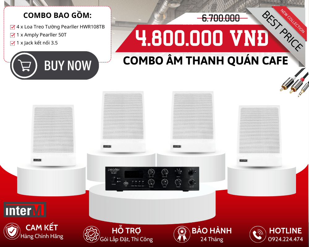 Loa cho quán cafe nhỏ Pearller HWR108TB