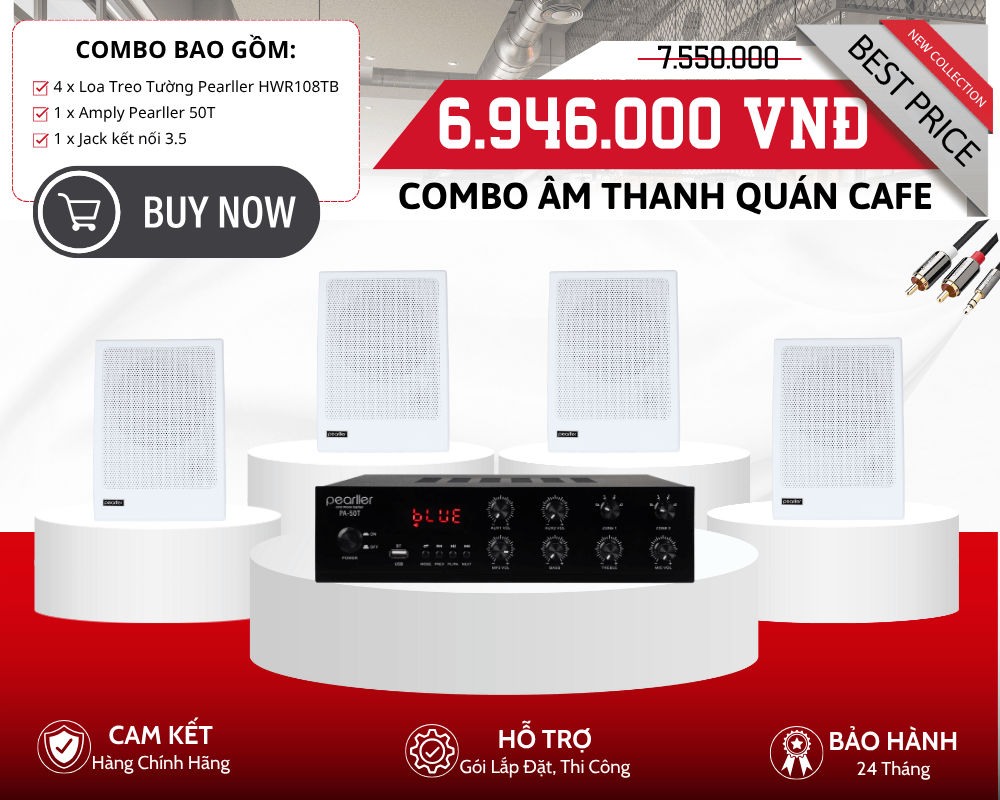 Loa cho quán cafe nhỏ Pearller HWR108TB