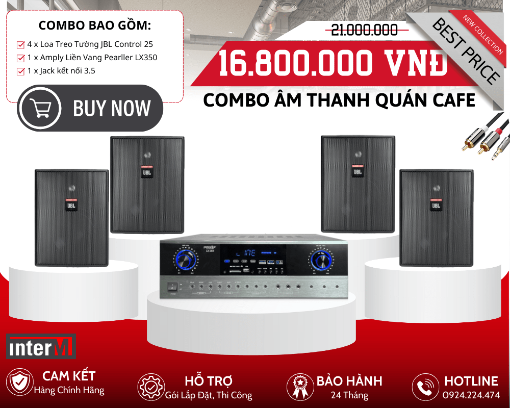 Bộ Loa Treo Tường Quán Cafe JBL Control 25