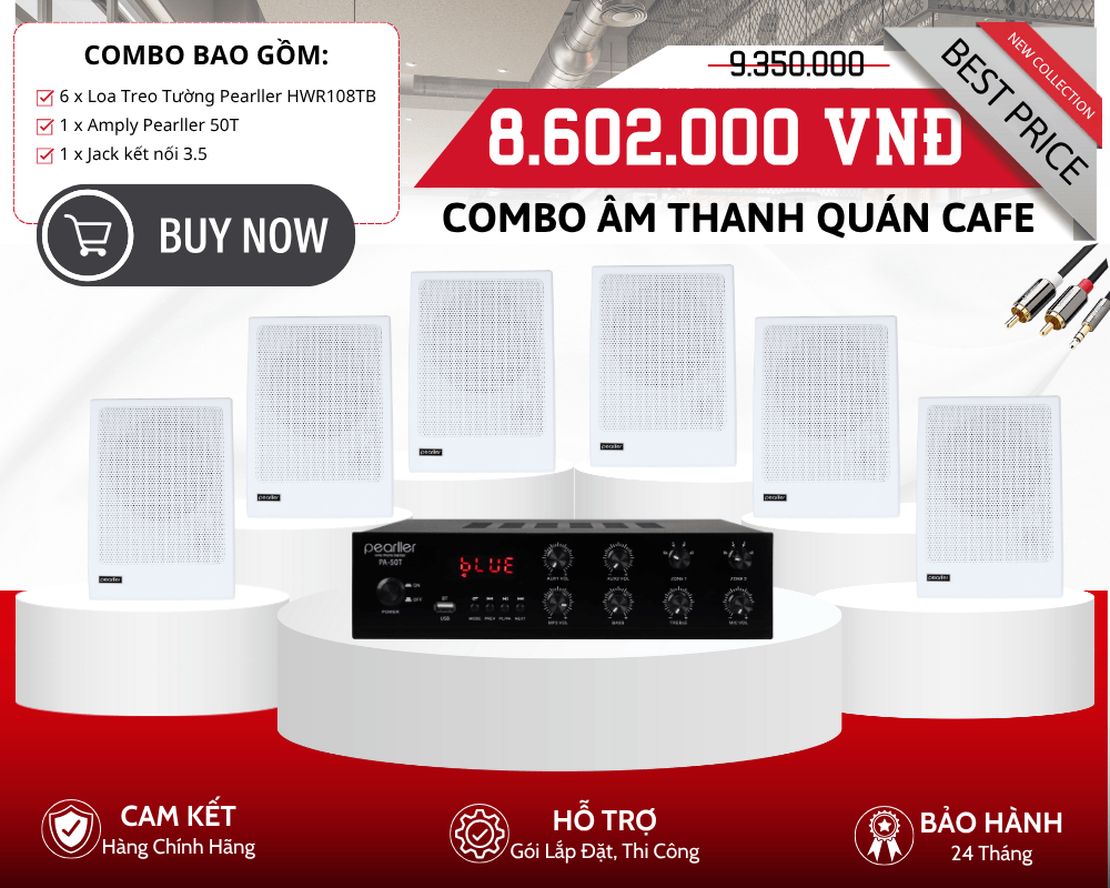 Bộ Loa Quán Cafe Giá Rẻ Pearller HWR108TB