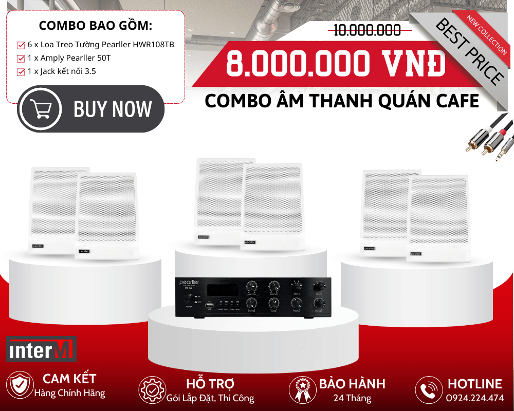 Bộ Loa Quán Cafe Giá Rẻ Pearller HWR108TB