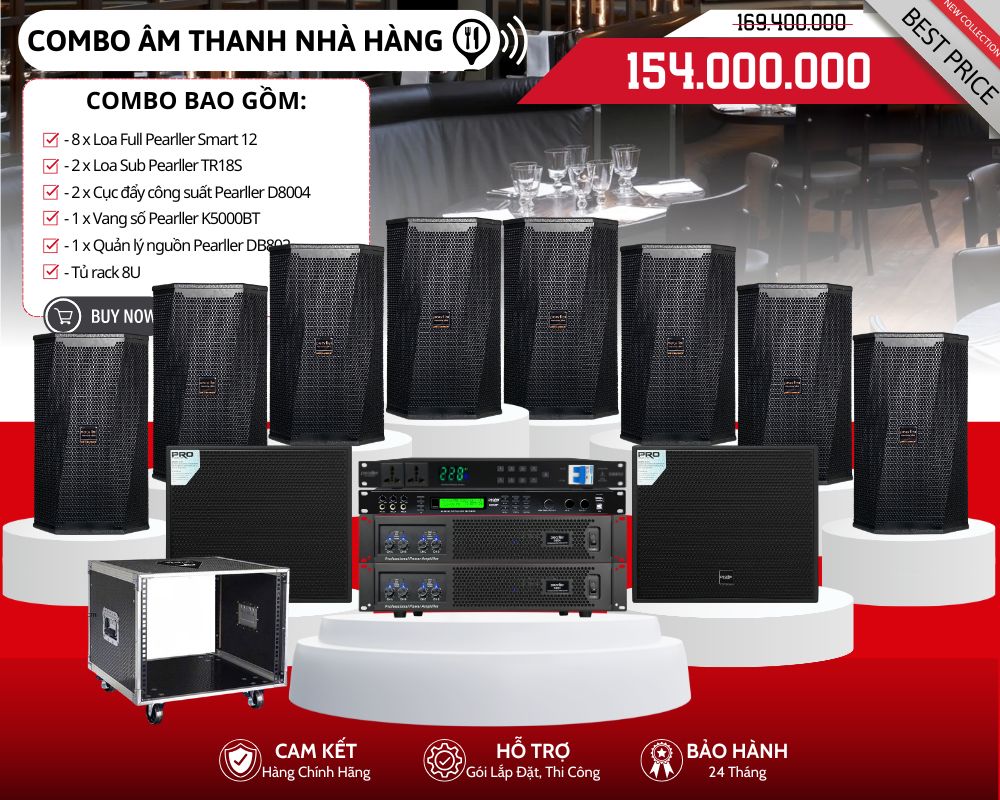 Cấu hình loa nhà hàng beer Garden Pearller Smart 12