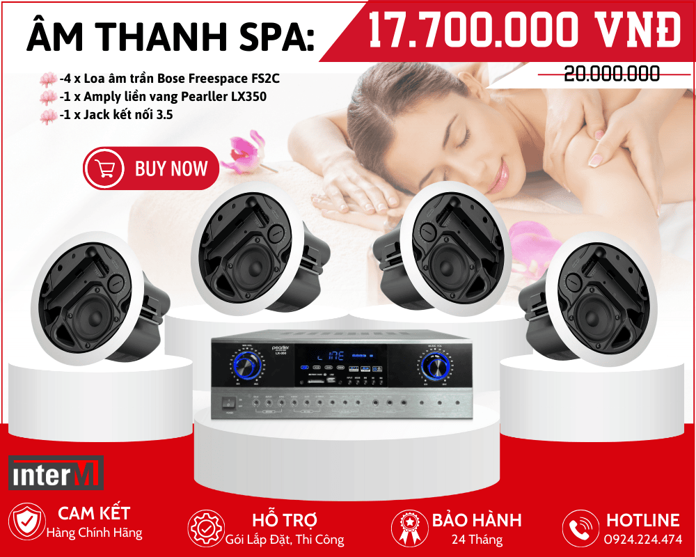 Combo Loa Âm Trần Bose Cao Cấp Cho Spa - Bộ 4 Loa Bose FS2C