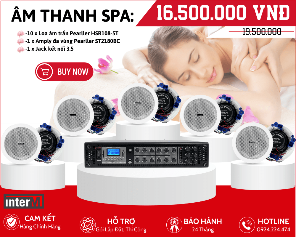 Loa Nghe Nhạc Cho Spa - Bộ 10 Loa Pearller HSR108-5T