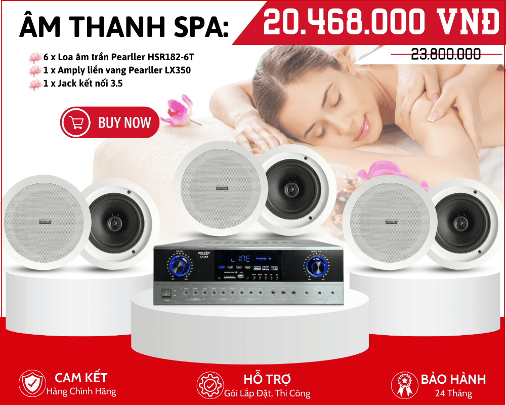 dàn âm thanh cho spa