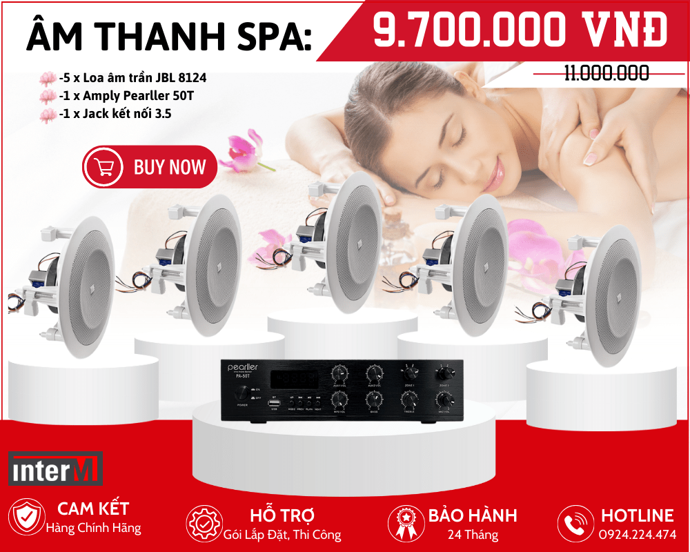 Bộ Loa Nghe Nhạc Spa - Dàn 5 Loa Âm Trần JBL CSS 8124