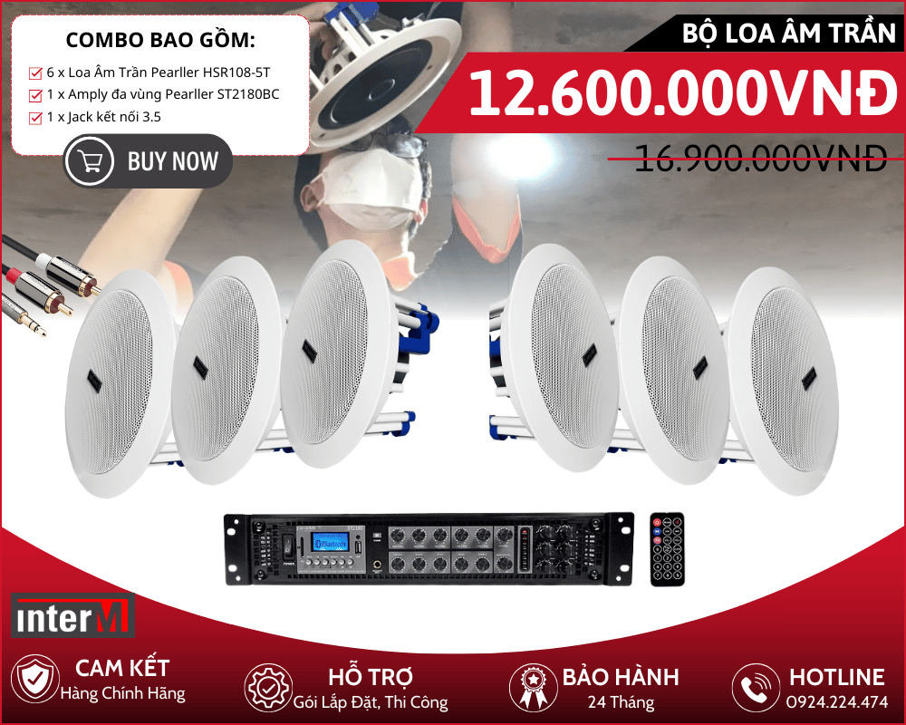 Bộ Loa Âm Trần Pearller HSR108-5T