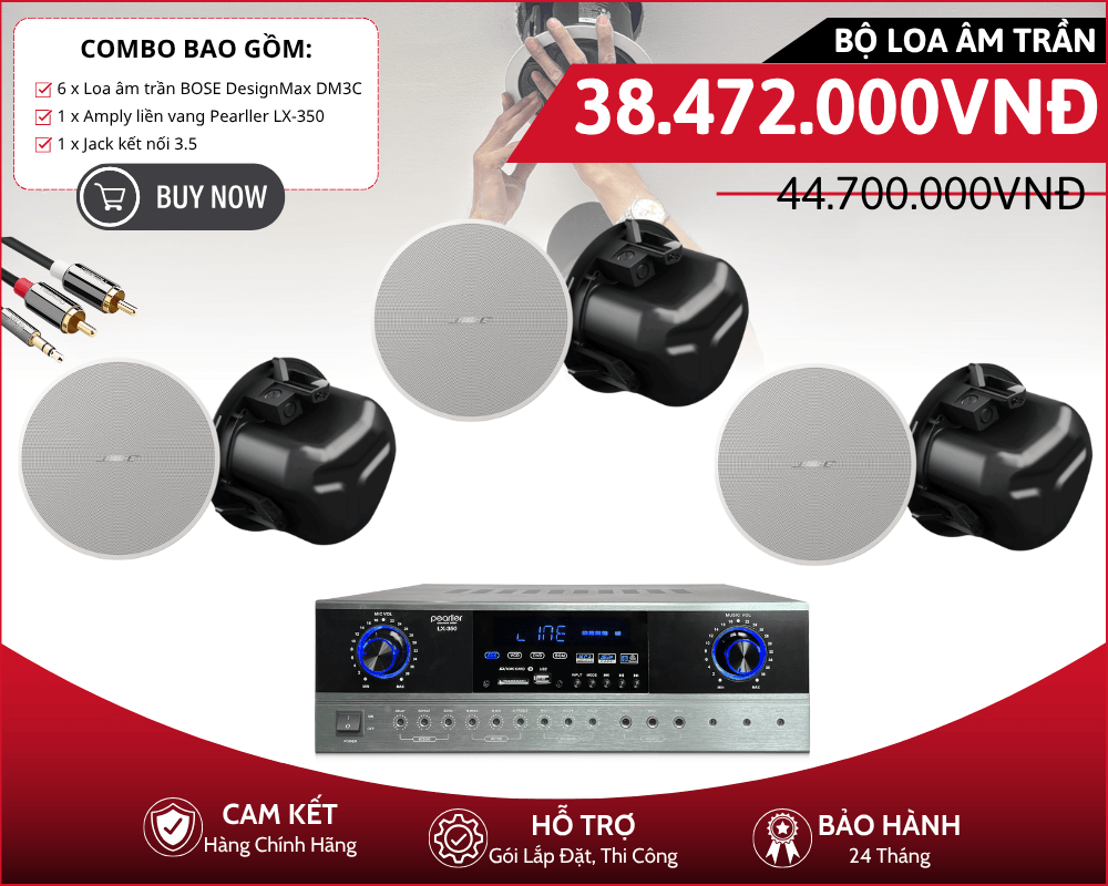 Bộ 6 Loa Bose Âm Trần Cao Cấp | DesignMax DM3C