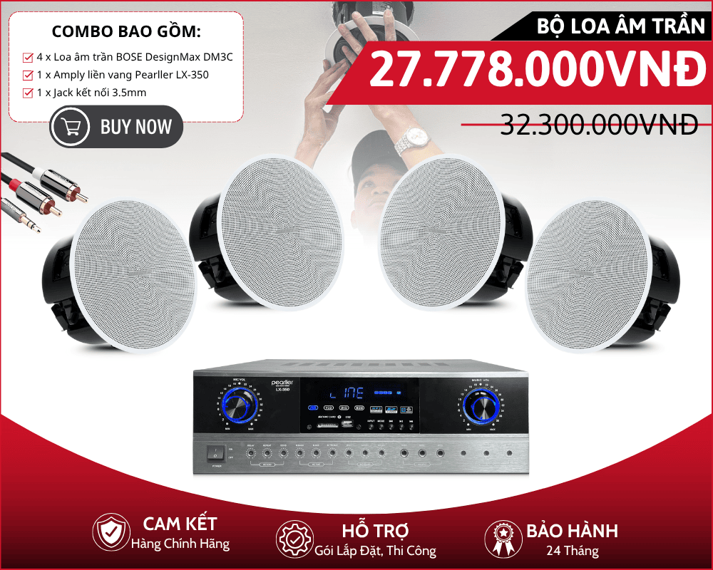 Dàn Loa Âm Trần Bose Nghe Nhạc Hay | 4 Loa DesignMax DM3C