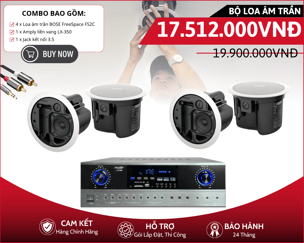 Combo Loa Âm Trần Nghe Nhạc Nền | 4 Loa Bose FS2C