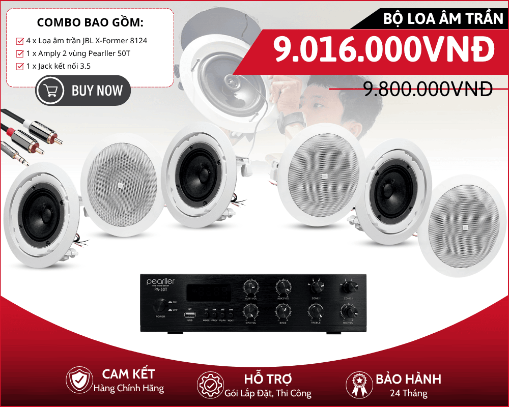 Bộ 6 Loa Âm Trần JBL Công Suất 6W | Chia 2 Vùng