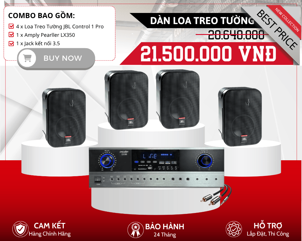Bộ 4 Loa Treo Tường JBL Control 1 Pro | Loa Treo Tường Công Suất Lớn