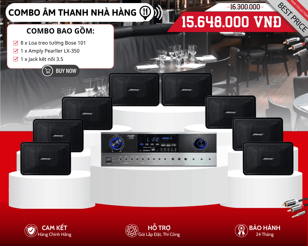 Bộ 8 Loa Bose Cho Nhà Hàng | Sản Phẩm Chính Hãng