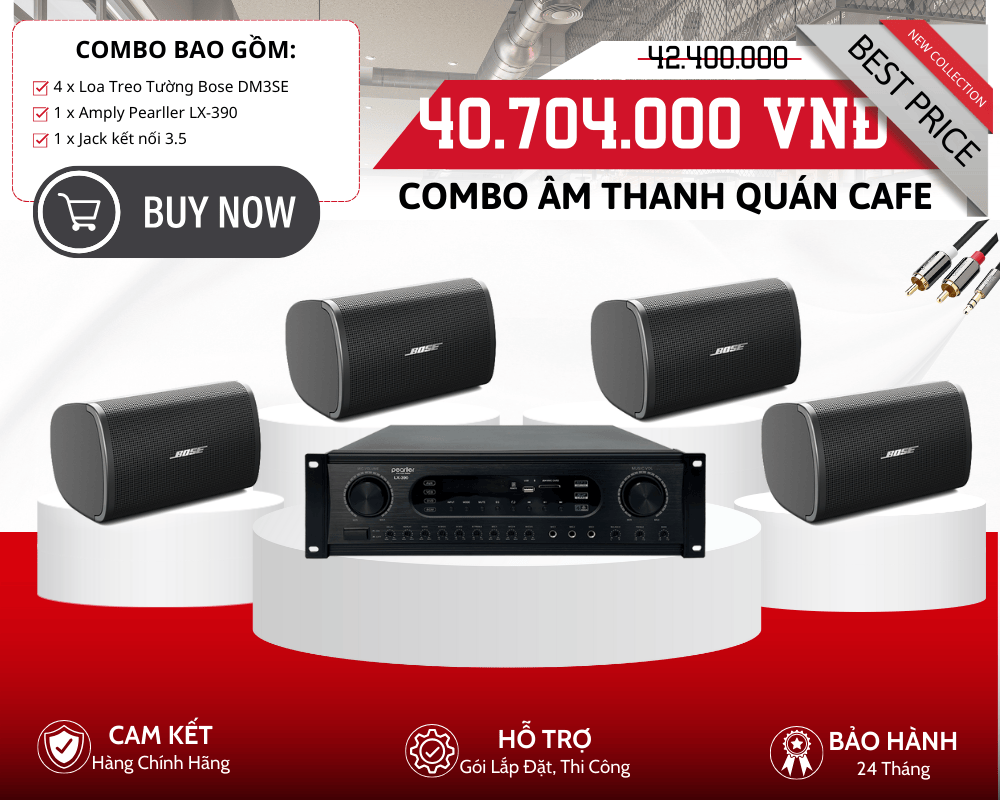 Dàn Loa Bose Cho Quán Cafe | 4 Loa Bose DM3SE