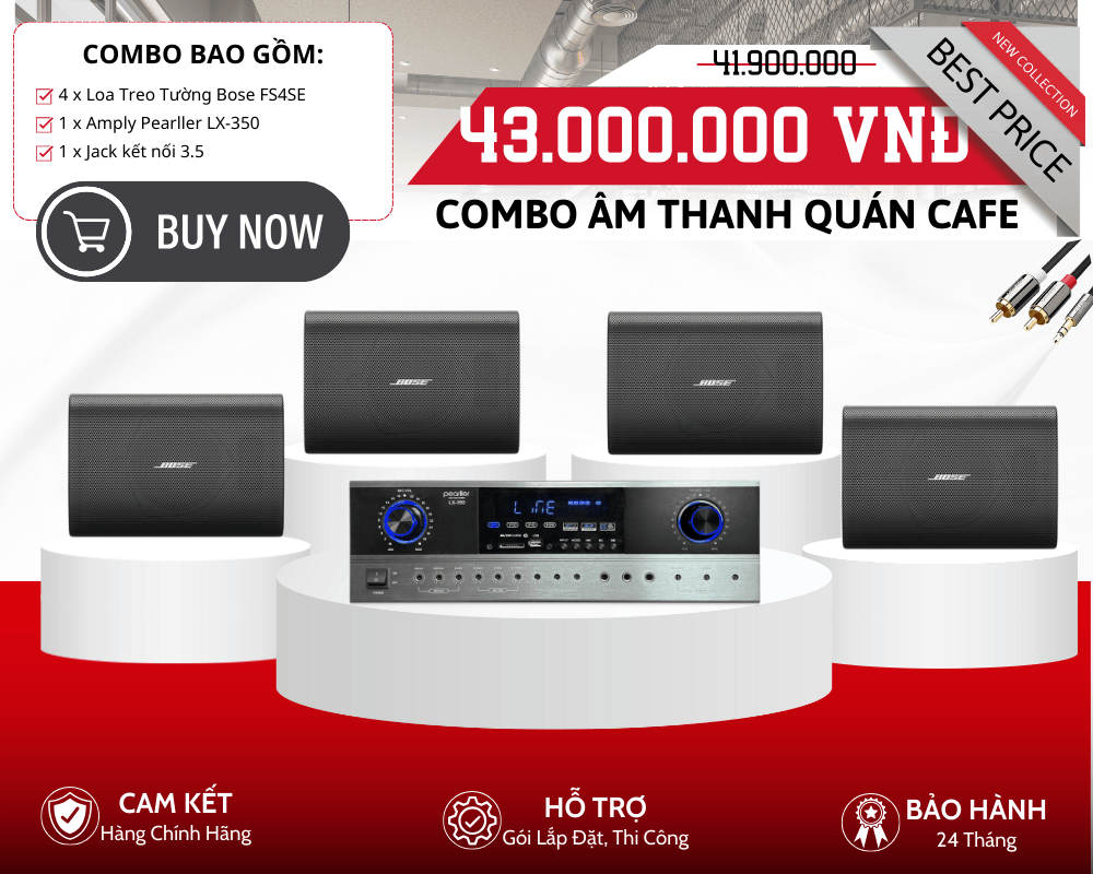 Bộ Loa Phát Nhạc Nền Bose Cho Quán Cafe | Bose Freespace FS4SE