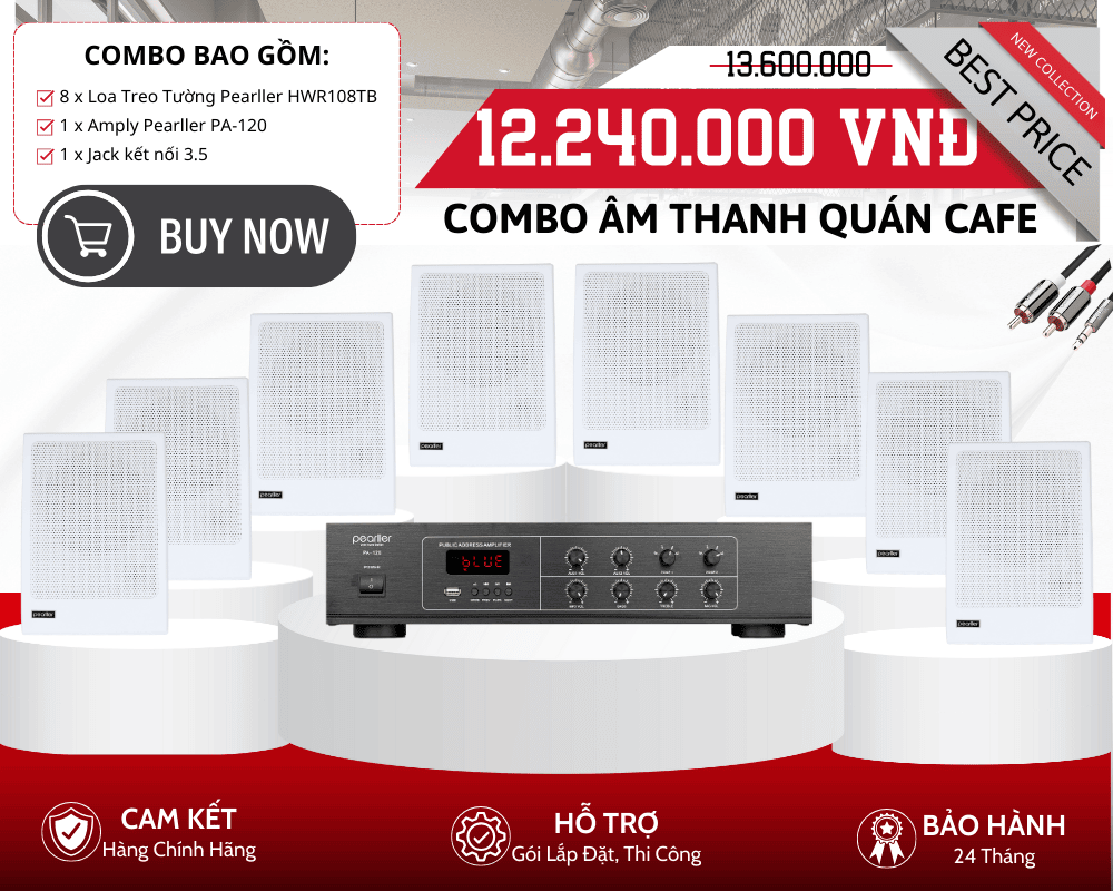 Loa Cho Quán Cafe Nghe Nhạc Nền Hay | 8 Loa Pearller HWR108TB