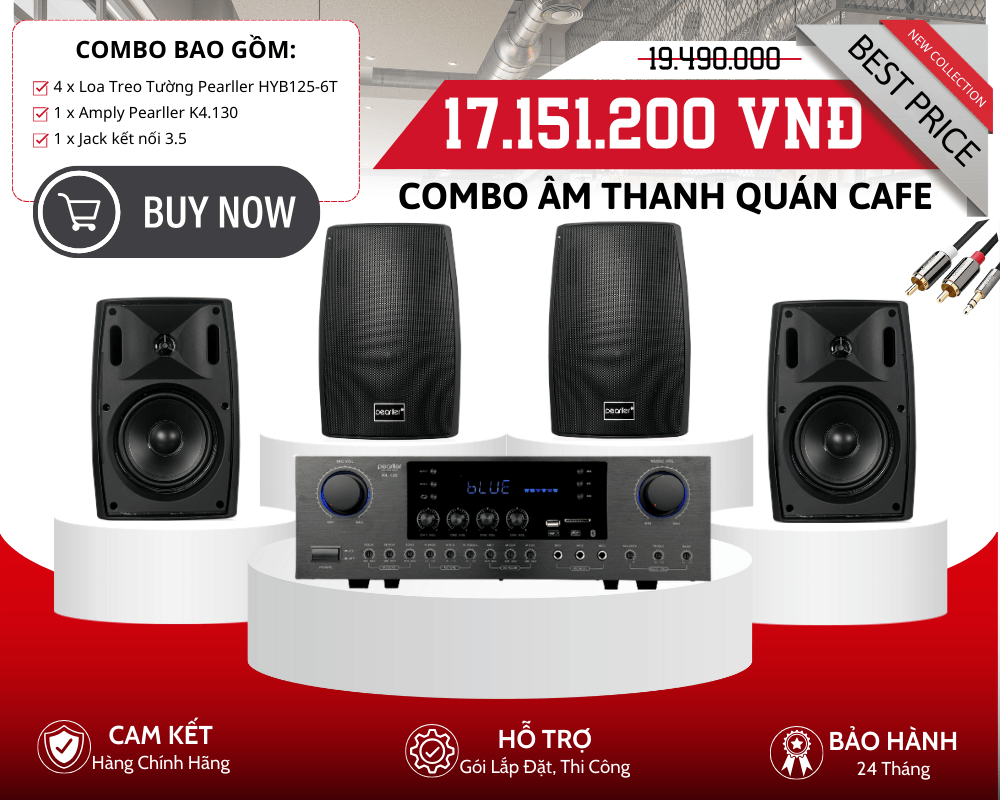 Bộ Loa Quán Cafe Nghe Nhạc 2 Way | 4 Loa HYB125-6T