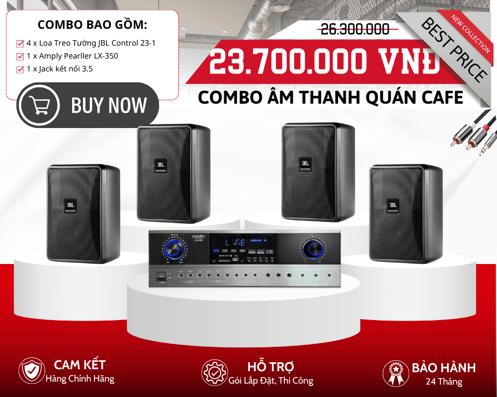 Bộ 4 Loa JBL Nhỏ Gọn Cho Quán Cafe | JBL Control 23-1