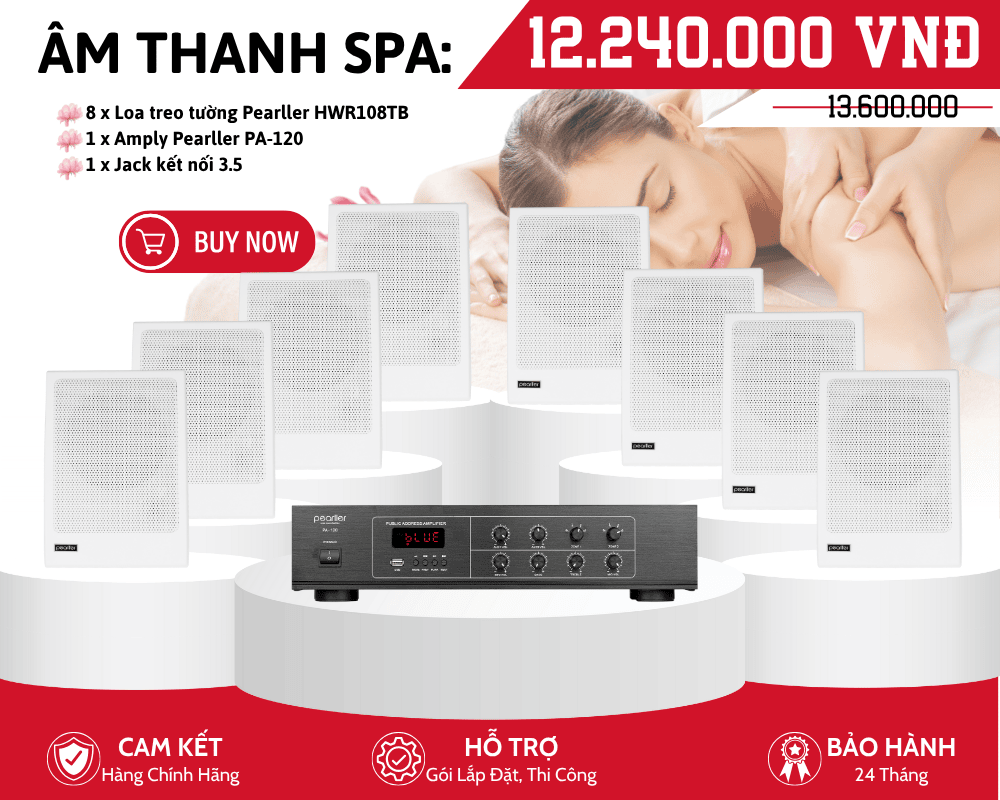 bộ loa nghe nhạc spa pearller