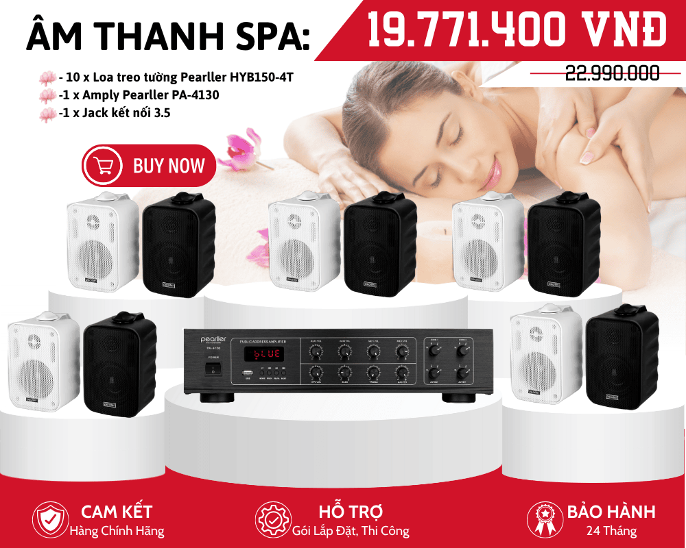 bộ loa treo tường mini cho spa