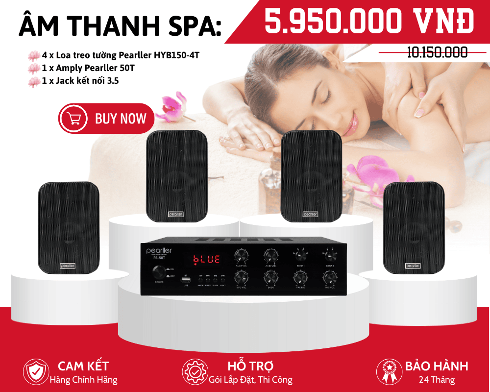 Bộ Loa Mini Nghe Nhạc Cho Spa | 4 Loa Pearller HYB150-4T