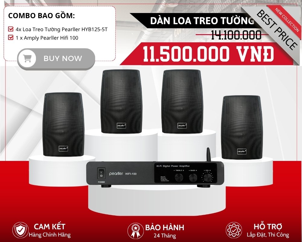 Bộ loa nghe nhạc Hifi Pearller HYB125 - 5T