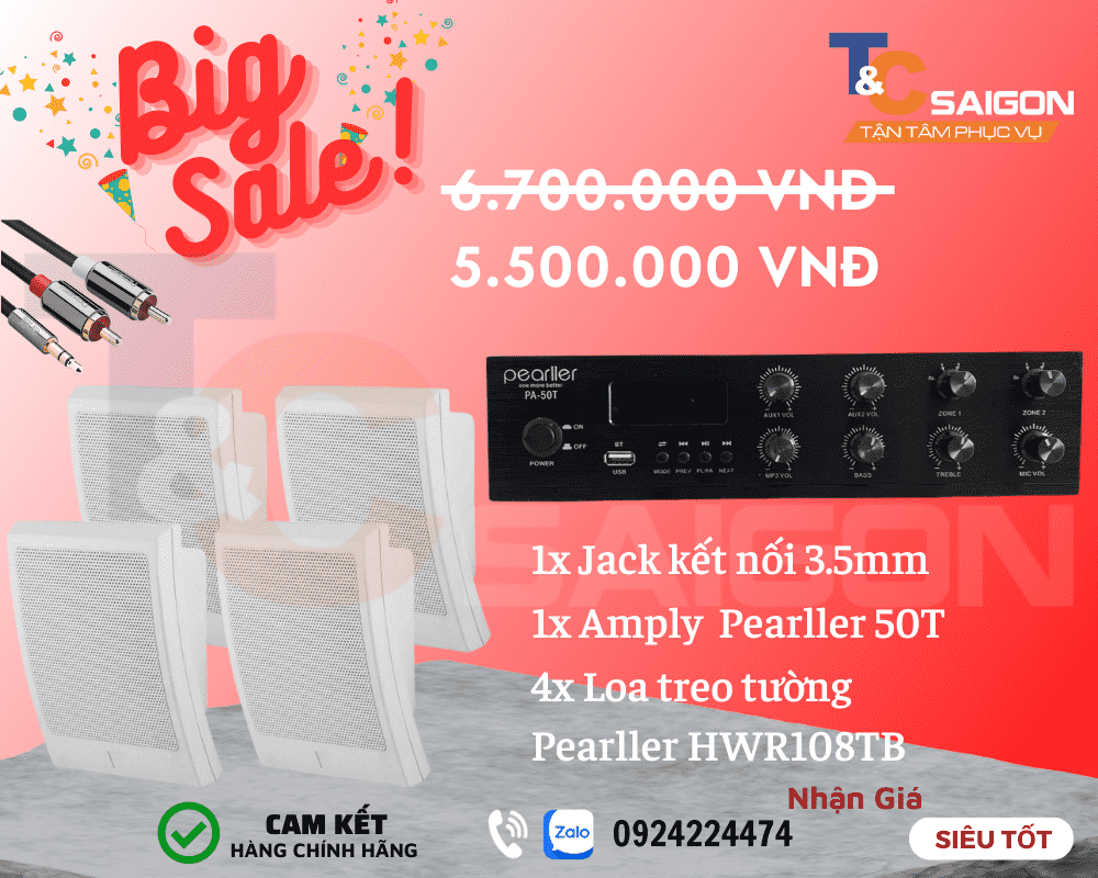 Bộ Loa Treo Tường Giá Rẻ Cho Nhà Hàng Cafe