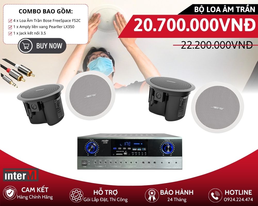 Combo Loa Âm Trần Nghe Nhạc Nền | 4 Loa Bose FS2C
