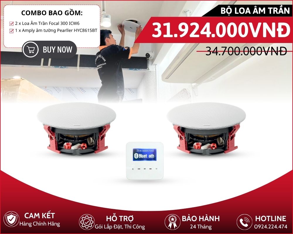 Dàn loa Focal phát nhạc hay - Focal 300 ICW6