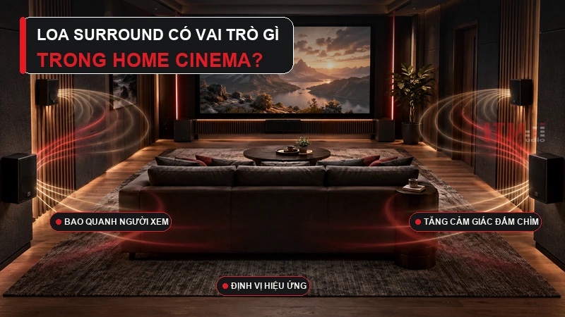 loa surround co vai tro gi trong home cinema