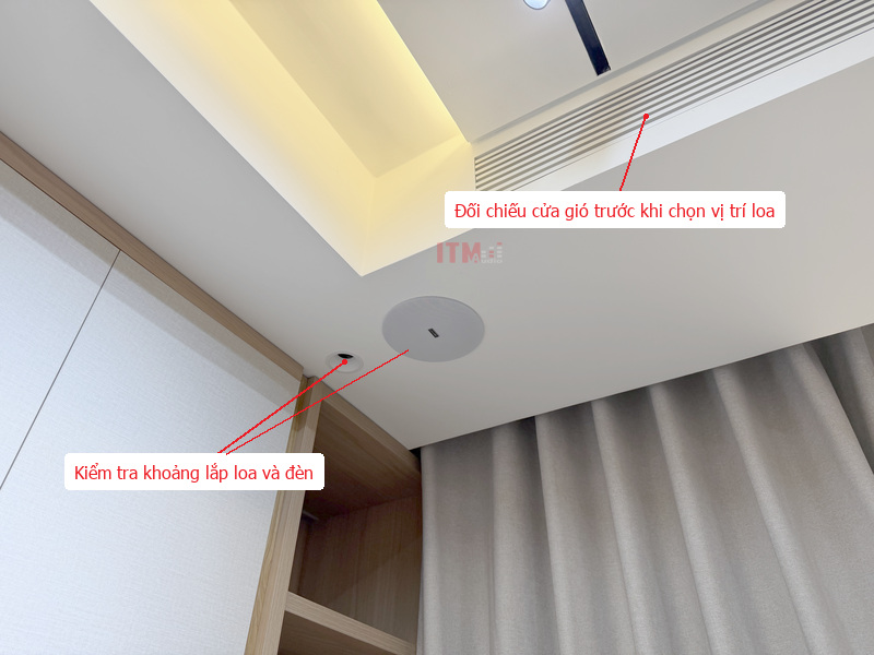 Loa, đèn và cửa gió cần được kiểm tra cùng nhau khi một điểm lắp bị vướng.