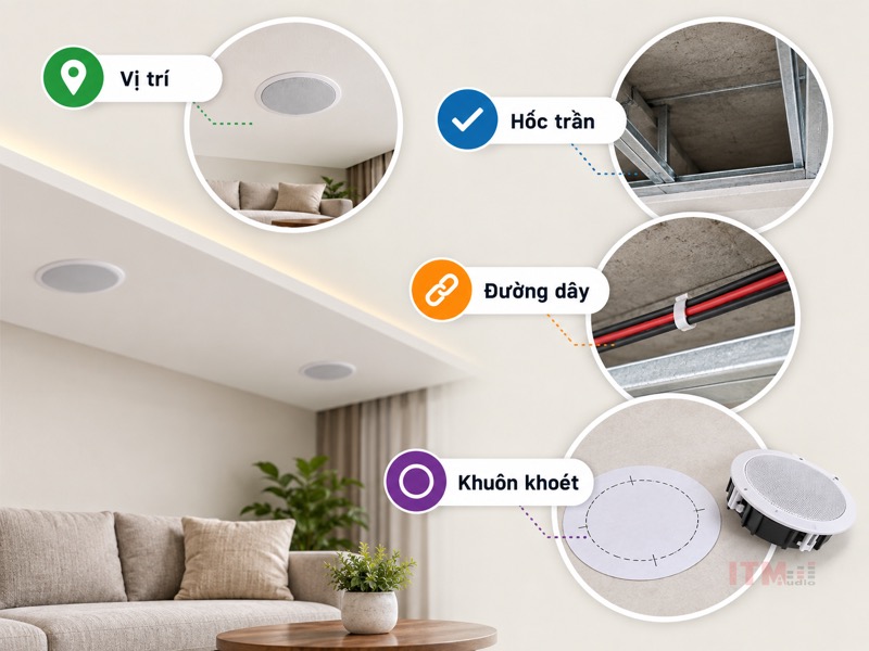 Kiểm tra vị trí, hốc trần, đường dây và khuôn khoét của đúng model.