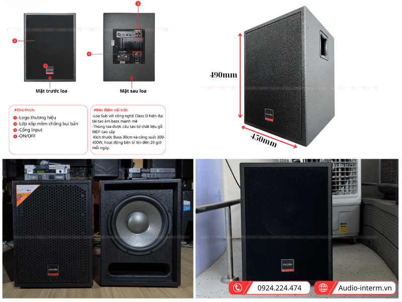 loa sub dien pearller w12