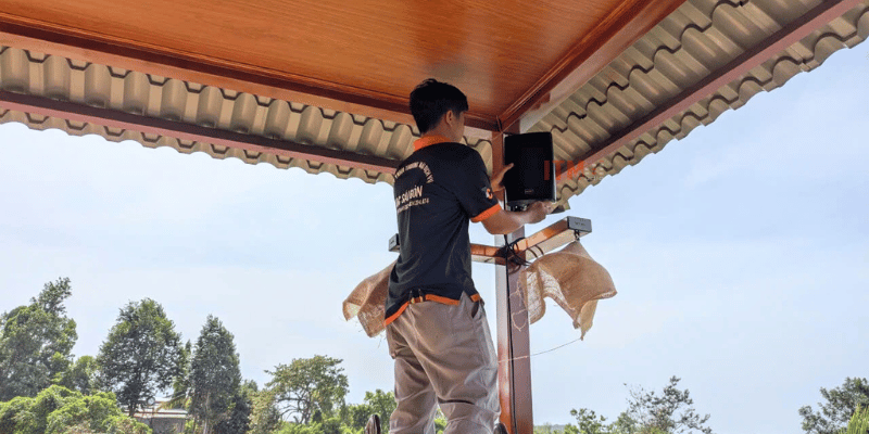 4Loa cho nha hang san vuon