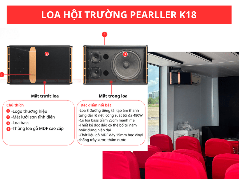 loa hoi truong pearller k18