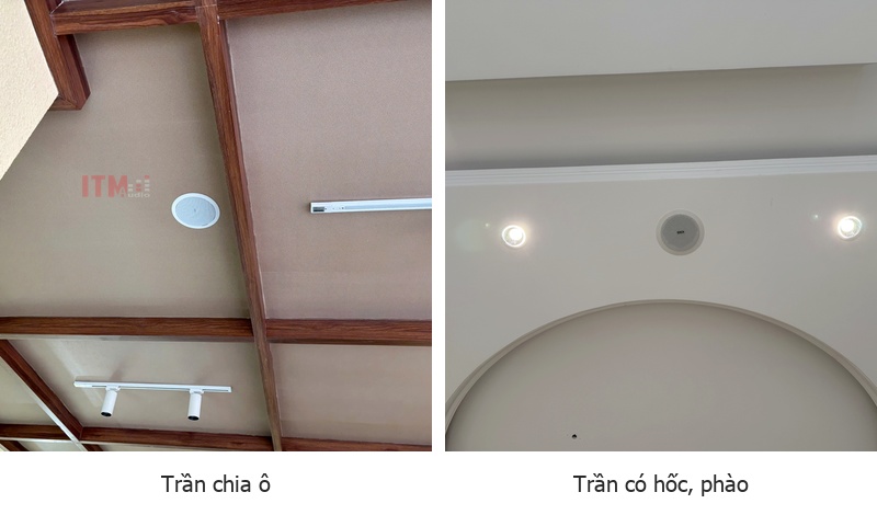 Hai điều kiện trần chia ô và trần có hốc phào tại công trình