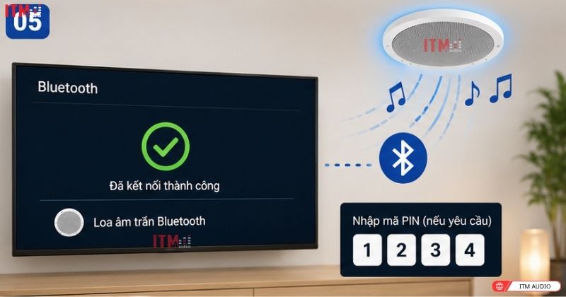 ket noi loa am tran bluetooth voi tivi