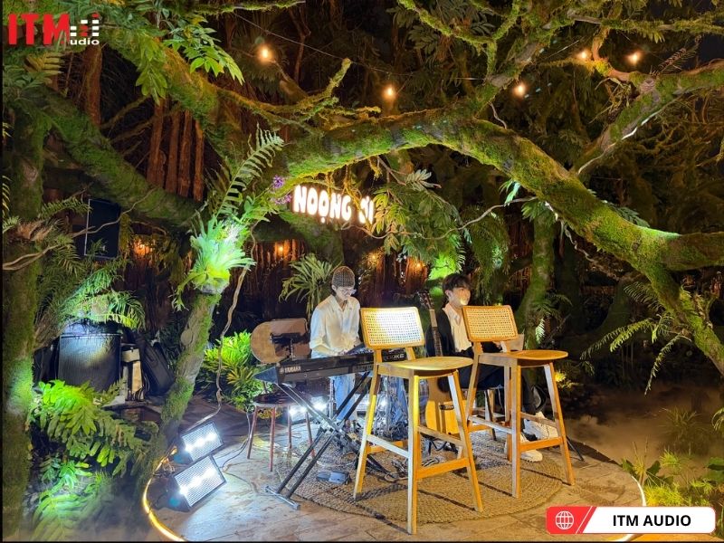 dan am thanh acoustic san vuon cho quan cafe noong oi tai thu duc tp hcm