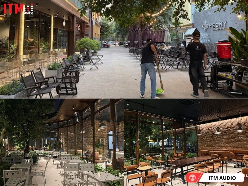 hoan thien bo loa cho quan cafe peony tai binh duong